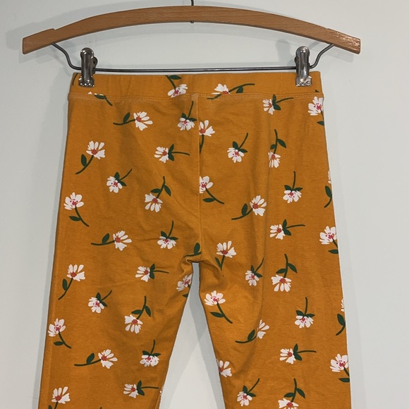 CREWCUTS Youth Girls 14 Floral Pull On Leggings Cotton Orange White EUC - Picture 7 of 8